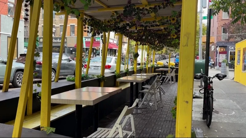 Story image: Outdoor dining roadway structures need to be removed by end of November