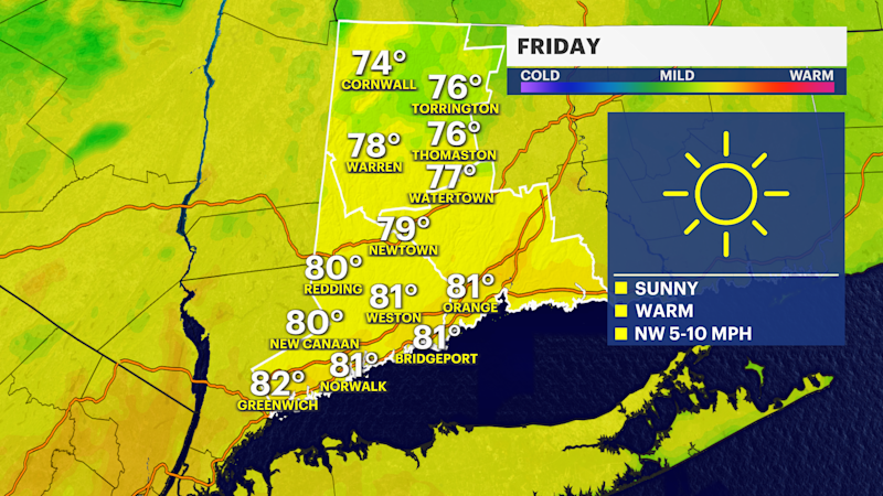 Story image: More 80-degree temperatures expected Friday
