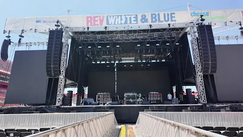 Story image: Temps could be 100 degrees as concertgoers file in for New Jersey's Rev, White and Blue celebration