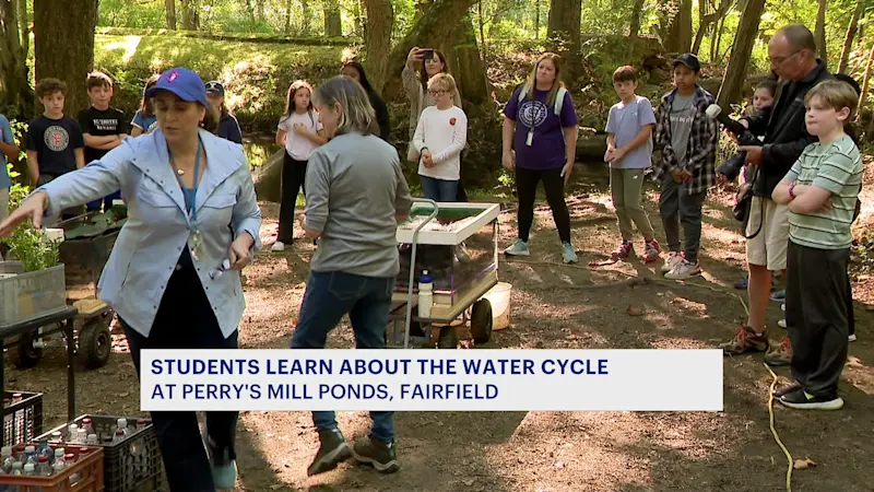Story image: Fairfield students learn about the water cycle