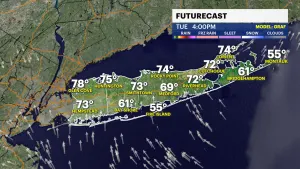 Sunny, warm with highs in the 70s today   