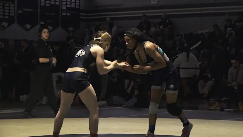 Story image: Bethpage High School hosts first county girls wresting championship