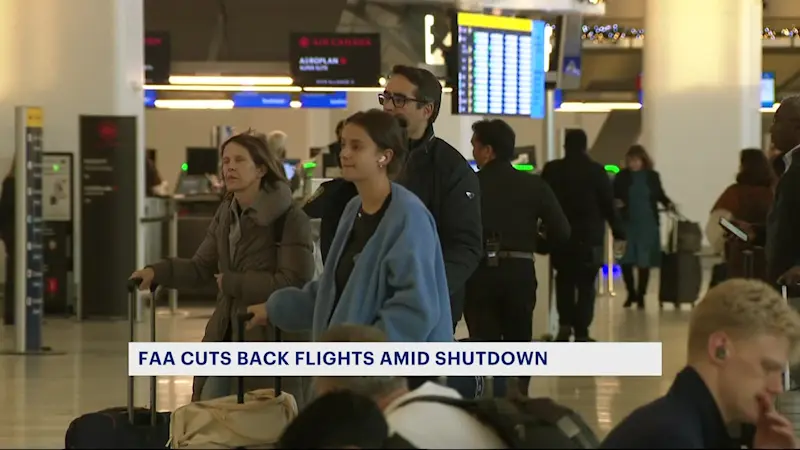 Story image: Travelers react to FAA cutting flights by 10% before the holidays