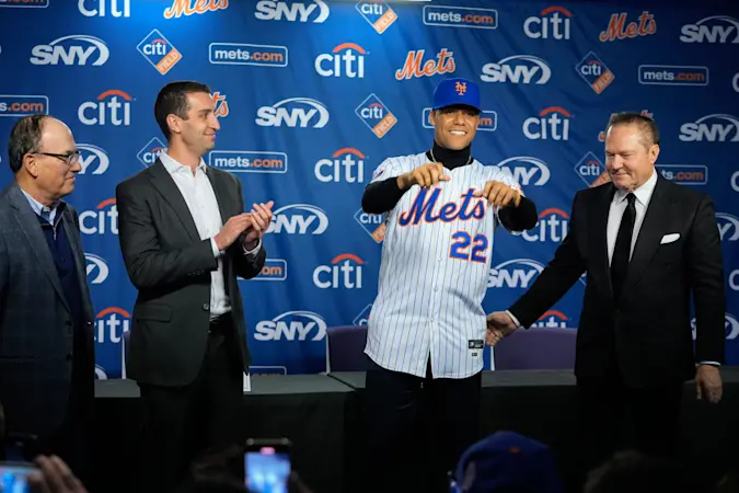 Story image: Juan Soto introduced by Mets at Citi Field after striking record $765 million, 15-year deal