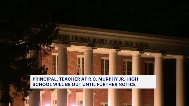 Story image: Principal: Teacher at R. C. Murphy Jr. High School will be out until further notice