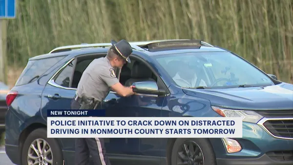 Monmouth County police patrols to crack down on distracted driving