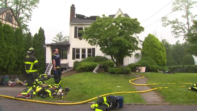 Story image: Woman killed in Eastchester house fire; firefighter fell through floor but was not hurt