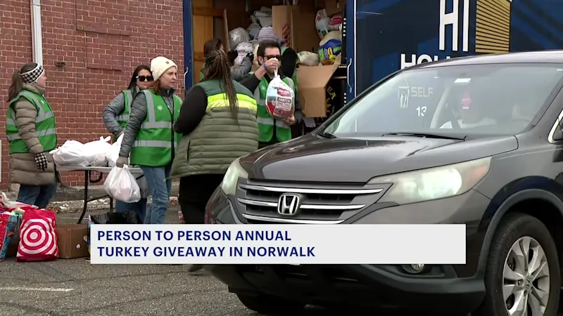Story image: Person to Person gives away Thanksgiving meals