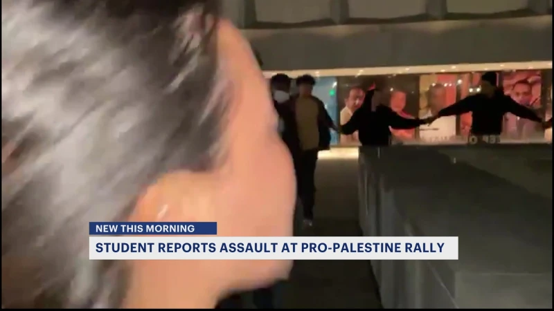Story image: Yale student claims she was assaulted by pro-Palestinian protester at rally on campus