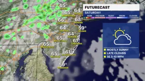 Mainly sunny Saturday; Mother’s Day expected to be wet and chilly