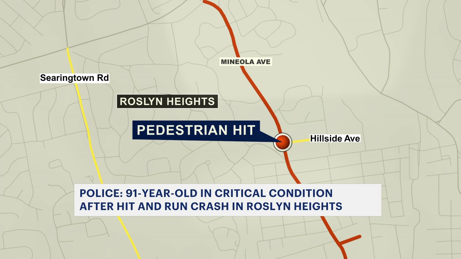 Police: 91-year-old man critically injured in Roslyn Heights hit-and-run