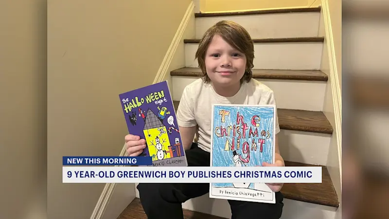 Story image: Greenwich 3rd grader publishes Christmas-themed comic book