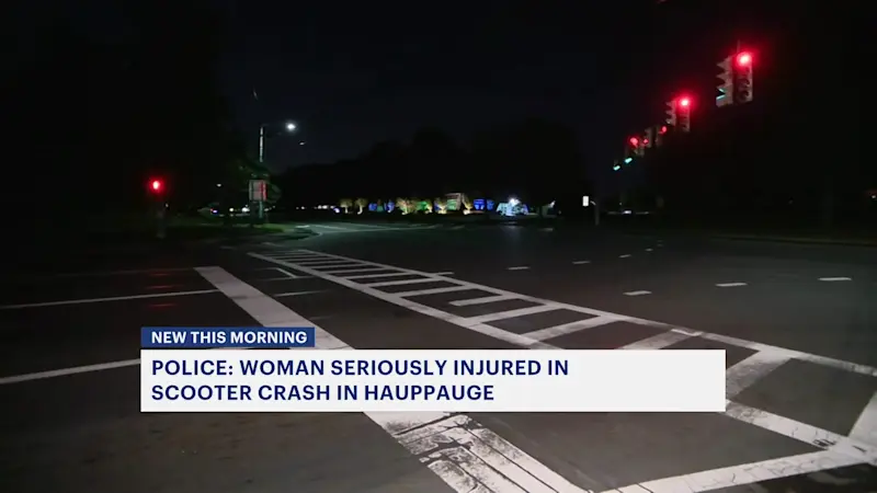 Story image: Woman seriously hurt, 4 others injured in Hauppauge scooter crash