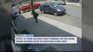 NYPD: 12-year-old boy shot himself in the hand inside barber shop in Crotona Park East