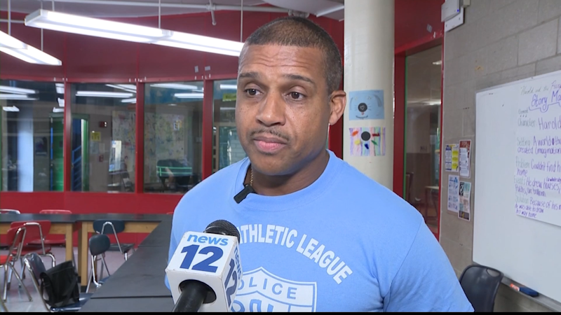 Story image: NYPD and PAL host community basketball game