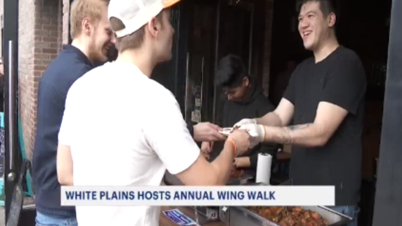 Story image: ‘Wing Walk’ event has people flock to White Plains for best wings in city