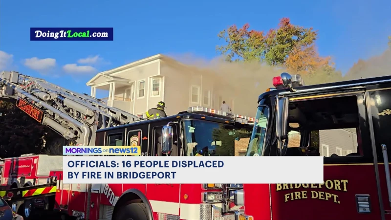 Story image: Weekend fire displaces 16 in Bridgeport