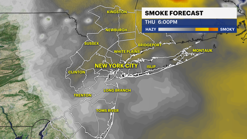 Story image: Canadian wildfire smoke returns to tri-state