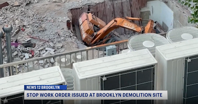 Story image: Demolition site in Downtown Brooklyn shut down after equipment collapse; neighbors raise ongoing safety concerns