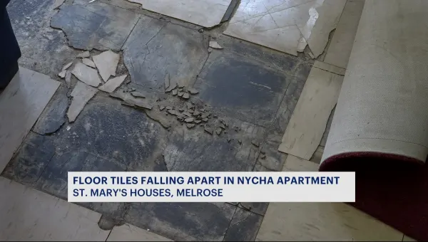 NYCHA tenant in Melrose dealing with floor falling apart in home