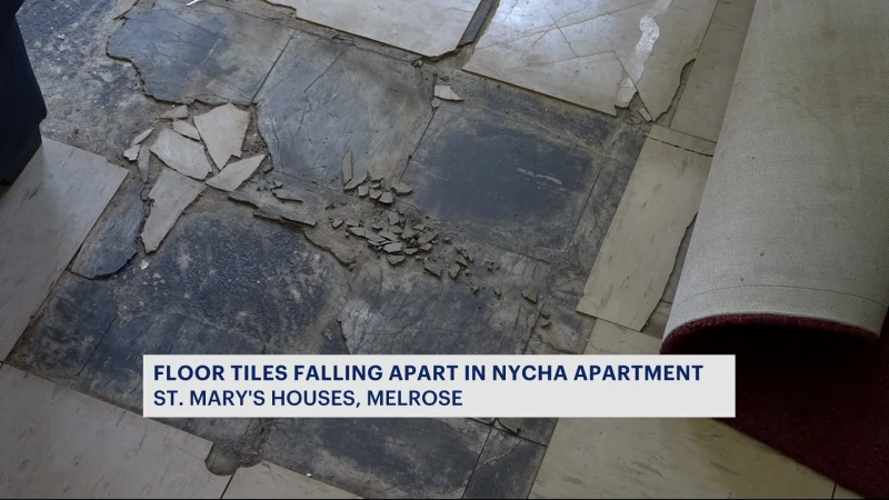 Story image: NYCHA tenant in Melrose dealing with floor falling apart in home
