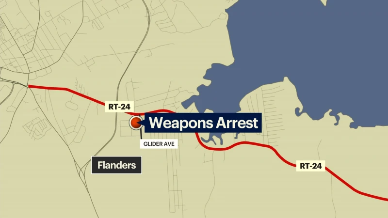 Story image: Flanders man arrested for threatening man with knife during fight