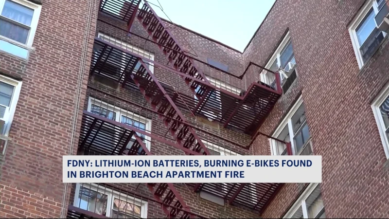 Story image: FDNY: Lithium-ion batteries, burning e-bikes found in Brighton Beach apartment fire