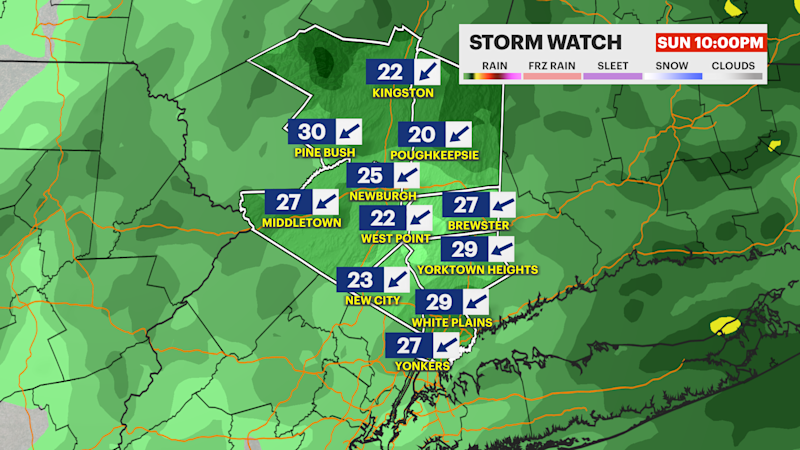 Story image: STORM WATCH: Nor’easter brings steady rain, strong winds overnight in the Hudson Valley