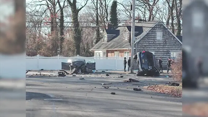 Story image: Police: Woman ejected from vehicle, critically injured in North Merrick crash