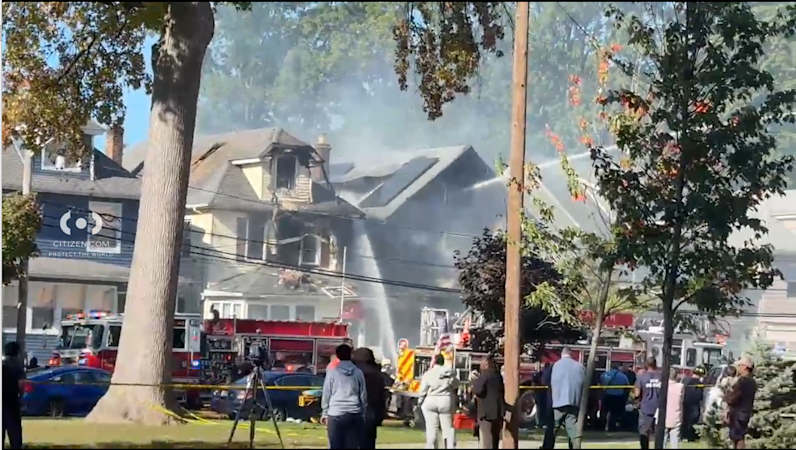 Story image: Crews battle house fire in Elizabeth