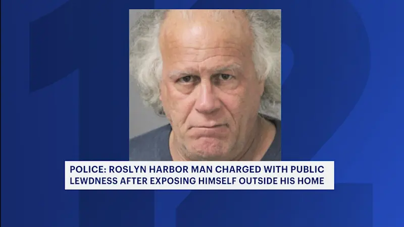 Story image: Police: Roslyn Harbor man charged with public lewdness after exposing himself outside his home