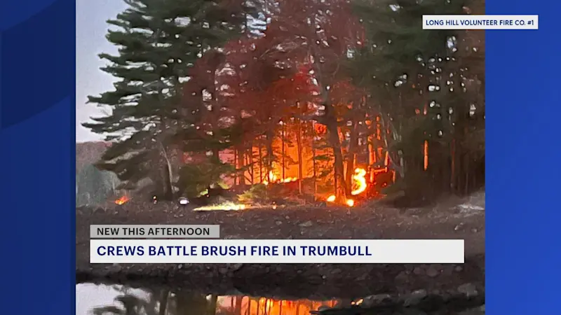 Story image: Brush fire breaks out on Aquarion Water Company property 