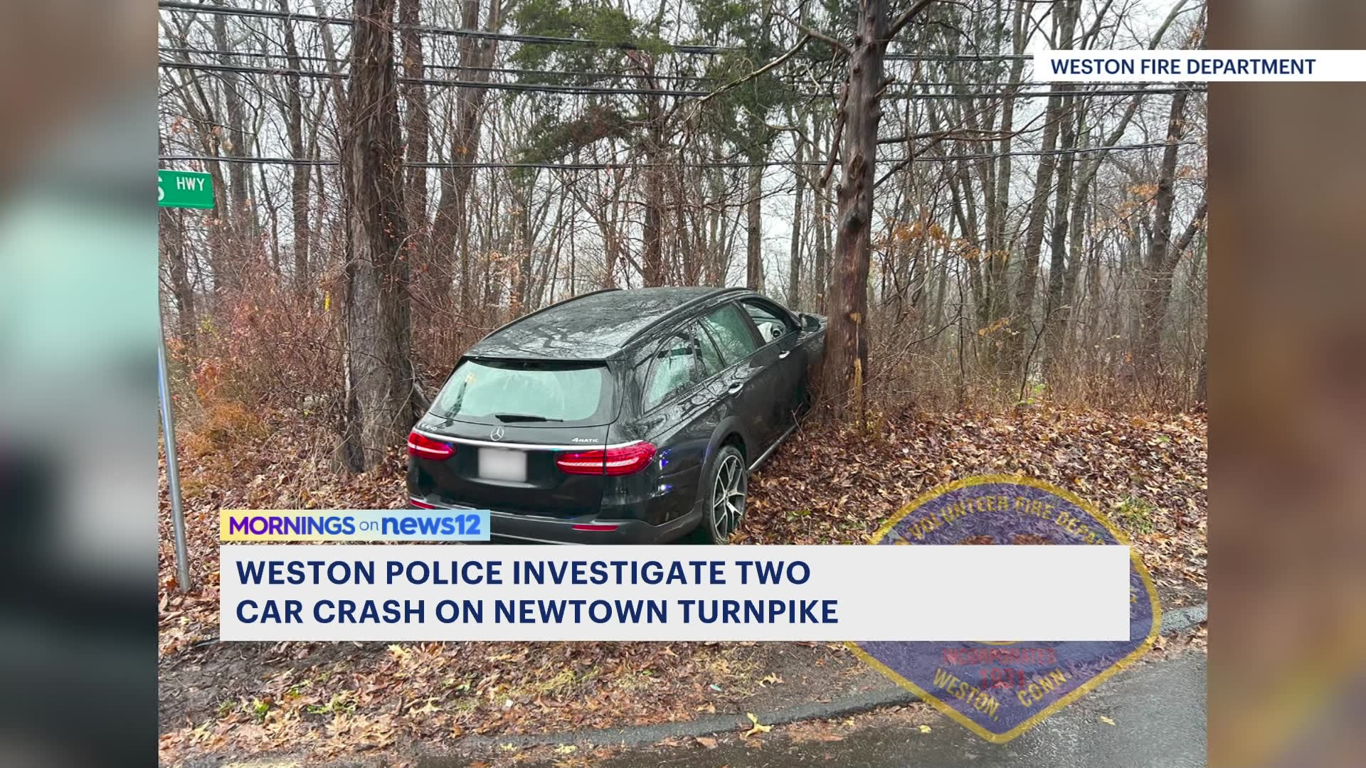 Weston police investigate twovehicle crash on Newtown Turnpike