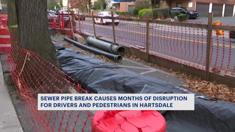 Story image: New details on plans to repair sewer pipe break on East Hartsdale Avenue