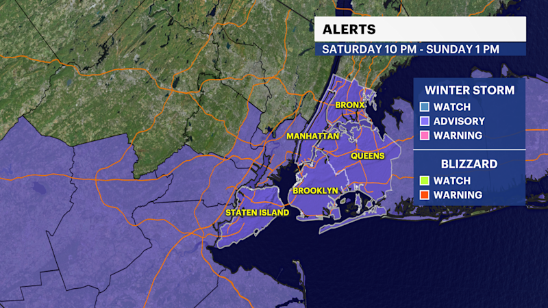 Story image: STORM WATCH: Sun and clouds before snow late Saturday in The Bronx