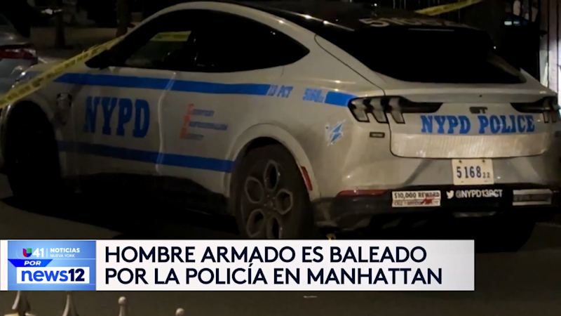 Story image: Univision 41 News Brief: Hombre armado es baleado por la policía en Manhattan