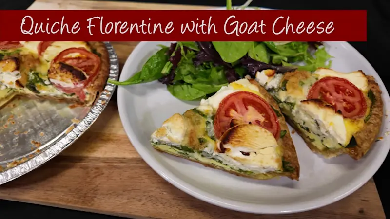 Story image: What's Cooking: Uncle Giuseppe's Marketplace's Spinach Florentine Quiche
