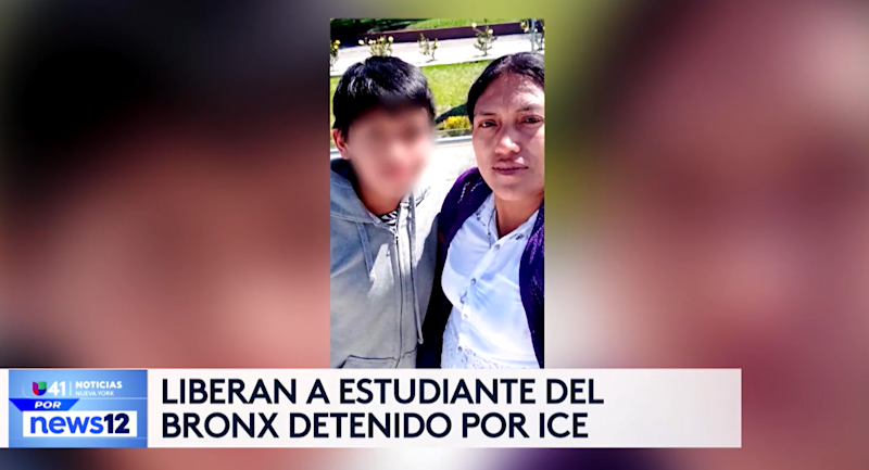 Story image: Univision 41 News Brief: Liberan a estudiante del Bronx detenido por ICE