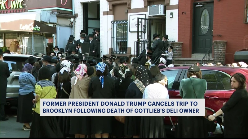 Story image: Trump cancels Williamsburg visit after owner of Gottleib's Deli dies 