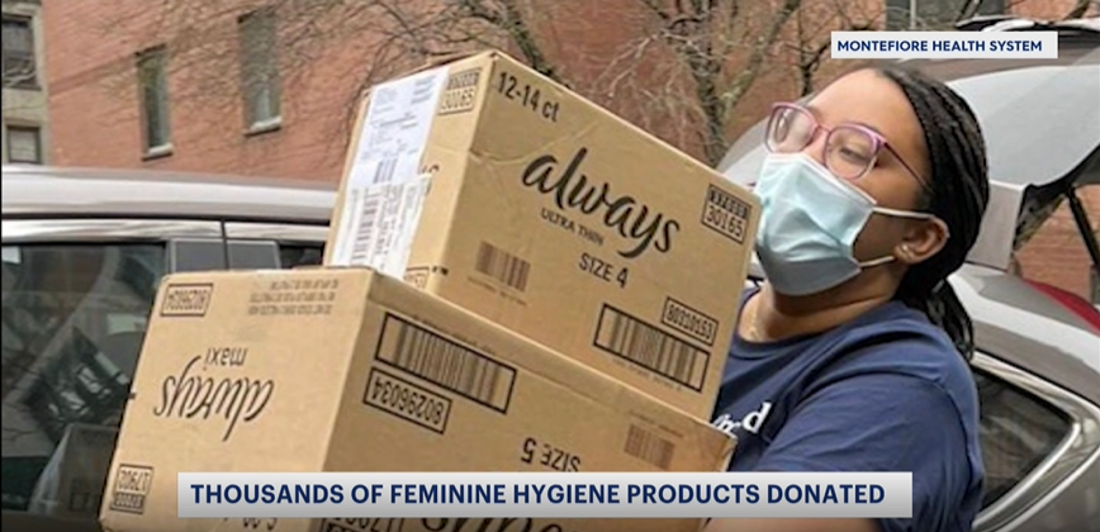 Montefiore doctor, medical students donate feminine hygiene products to