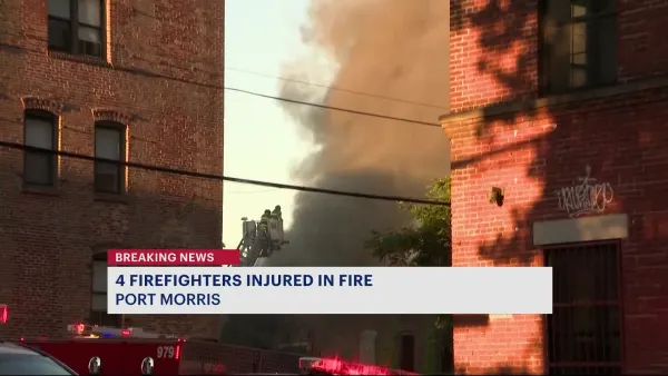 FDNY: 4 firefighters hospitalized after massive fire in Port Morris