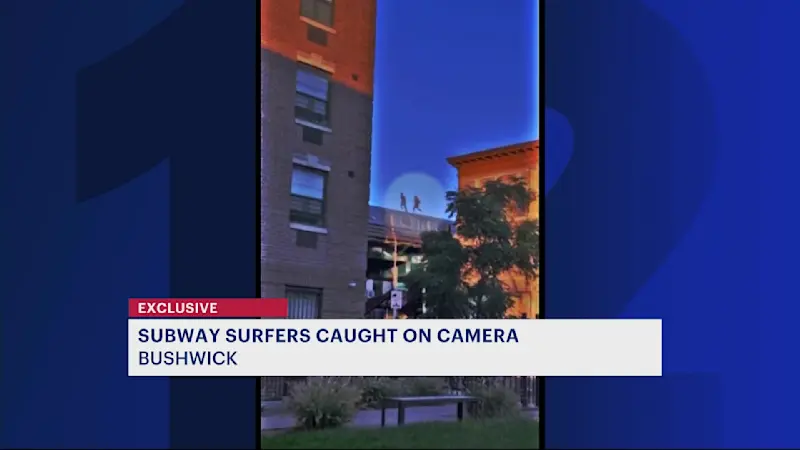 Story image: Bushwick train surfing caught on camera