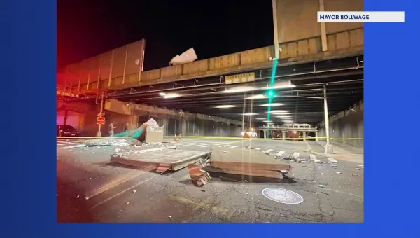 Elizabeth roadway reopens following New Jersey Turnpike crash that sent debris falling onto ground
