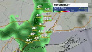 Breezy conditions, chilly temperatures and clouds Saturday afternoon in Connecticut