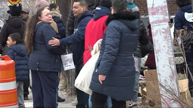 Story image: Bronx groups help provide clothing, other supplies to Allerton families left homeless by 5-alarm fire  