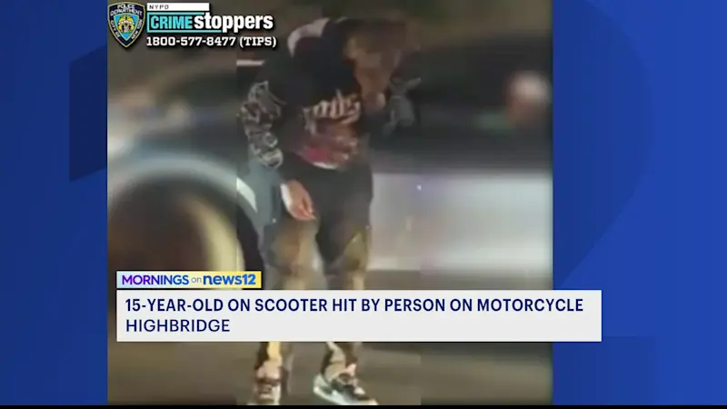 Story image: 15-year-old on scooter hit by person on motorcycle in High Bridge