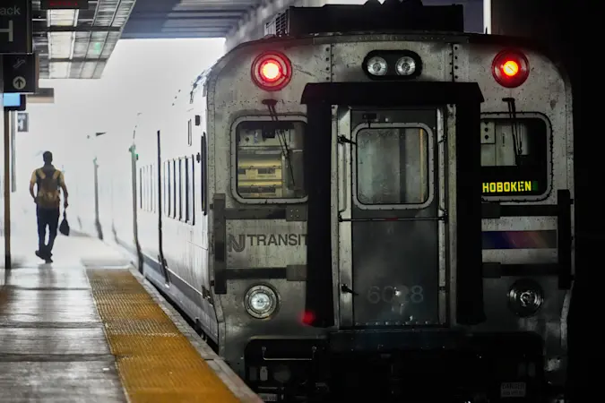 Story image: New Jersey Transit train engineers on strike, impacting 350,000 commuters