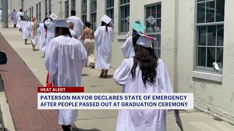 Story image: Mayor: Extreme heat sickens Paterson high school graduation attendees