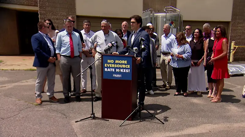 Story image: Candidates for governor take aim at Eversource. The utility says it's 'an easy target'