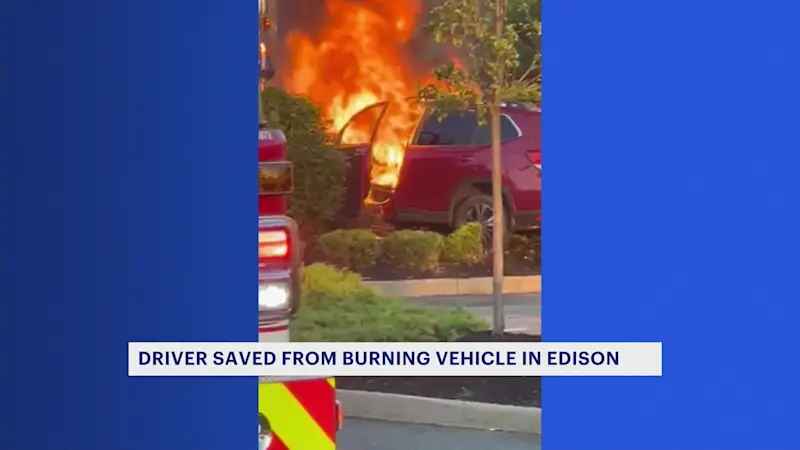 Story image: Good Samaritan rescues Edison crash victim just before car bursts into flames